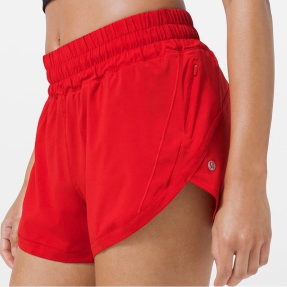 LULULEMON RED TRACKER SHORT V4 - Picture 1 of 5